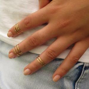 Stacking Rings, Gold ring, Thin mid..