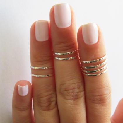 Stacking Rings, Gold ring, Thin mid..