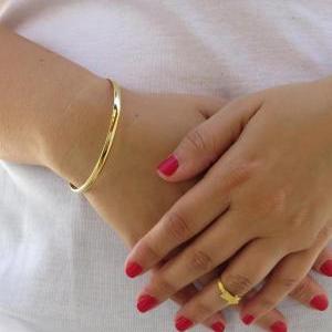 Gold Bracelet, Gold Bangle, Simple Bangle..