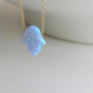 Hand necklace, Gold necklace, Opal ..