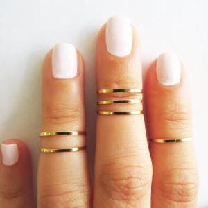 Thin Gold Ring - Stacking Rings, Knuckle Ring,..