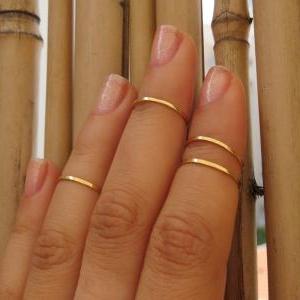 Gold Ring - Stacking rings, Knuckle..