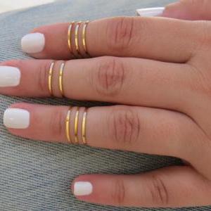 8 Above The Knuckle Rings - Gold Ring, Stacking..