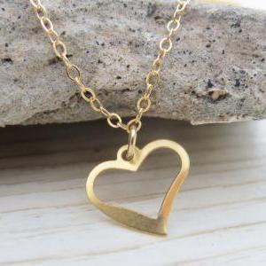Gold Bracelet - Gold Heart Bracelet, Tiny Gold..