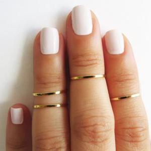 Knuckle Rings - Thin midi rings - S..