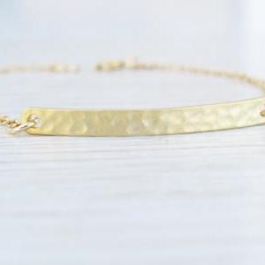Bar Bracelet - Gold Bracelet, Geometric Gold..