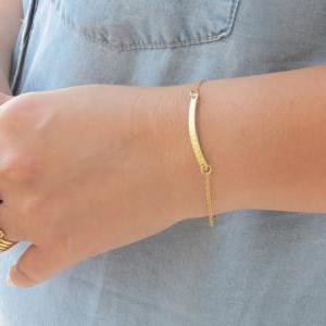 Bar Bracelet - Gold Bracelet, Geometric Gold..