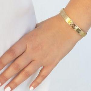 Goldfilled Personalized Bracelet, Gold Bangle..