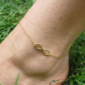 Anklet Bracelet, Gold Ankle, Infinity Anklet,..