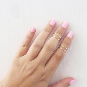 Gold Ring - Rose Gold Stacking Rings, Knuckle..