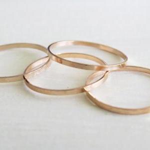 Gold Ring - Rose Gold Stacking Rings, Knuckle..