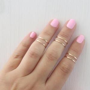 Thin Rose Gold Ring - Stacking Rings, Knuckle..