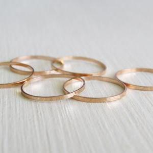 Thin Rose Gold Ring - Stacking Rings, Knuckle..