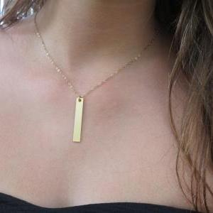 Gold Bar Necklace, Gold Necklace, Dainty Bar..
