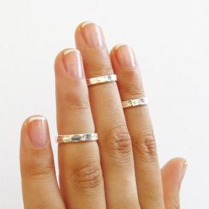 Silver knuckle Ring - Silver stacki..