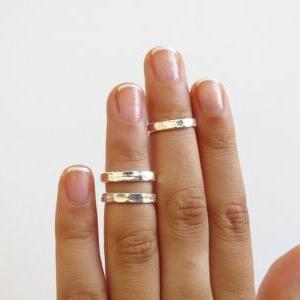 Silver knuckle Ring - Silver stacki..