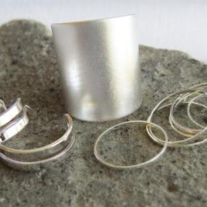 Silver knuckle ring, Set of 9 silve..