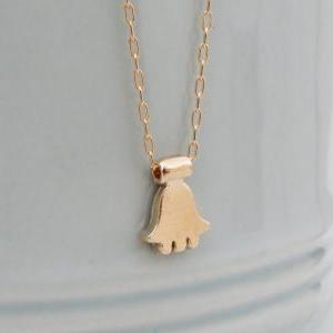 Gold Hand Necklace - Tiny Gold Hamsa Necklace,..