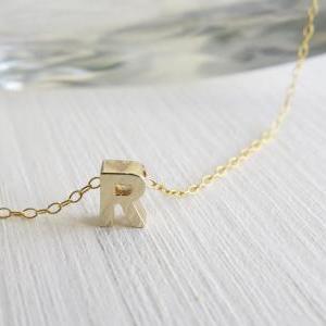 Goldfilled Initial Necklace - Gold ..