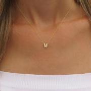 Goldfilled Initial Necklace - Gold Letter Necklace - Tiny Initial Necklace - Delicate Gold Necklace - Simple Gold Jewelry