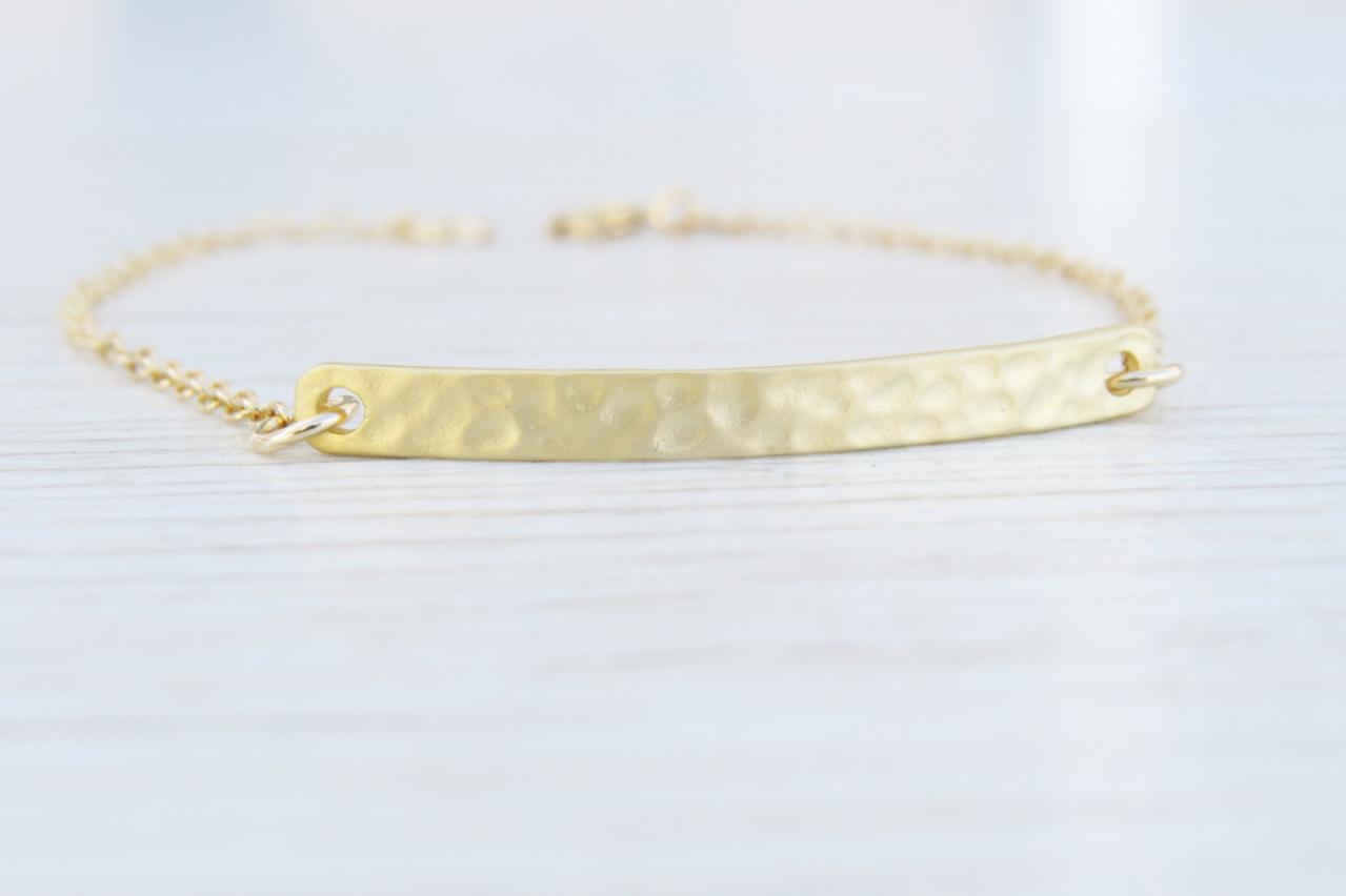 Bar Bracelet - Gold Bracelet, Geometric Gold Jewelry, Simple Gold Bracelet, Gold Bar, Everyday Bracelet, Dainty Gold Bracelet, Gift For Her