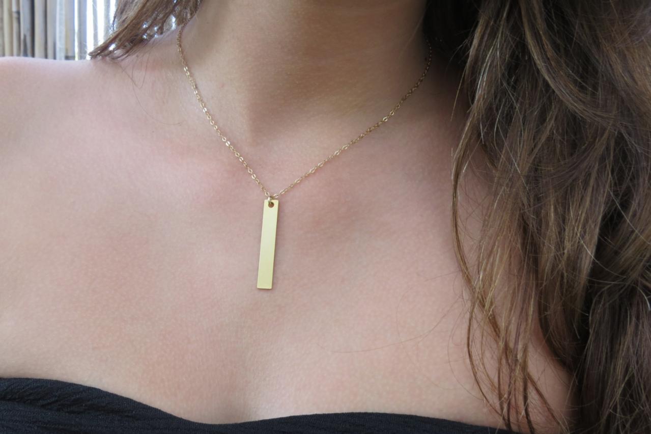 Gold Bar Necklace, Gold Necklace, Dainty Bar Necklace, Goldfilled Necklace, Simple Gold Jewelry, Everyday Necklace, Gift For Her