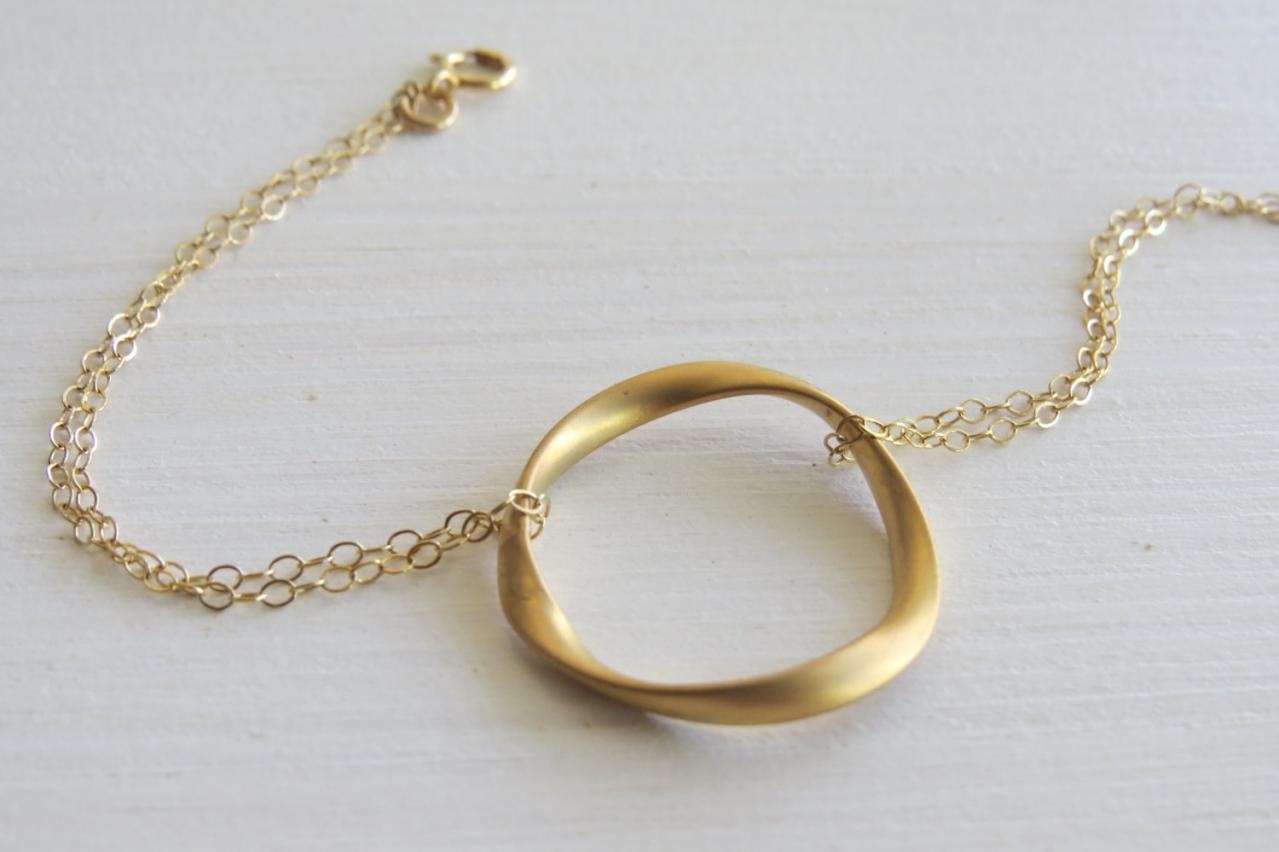 Gold Circle Bracelet - Goldfilled Bracelet, Simple Bracelet, Gold Eternity Bracelet, Dainty Bracelet, Gold Jewelry, Modern Gold Bracelet