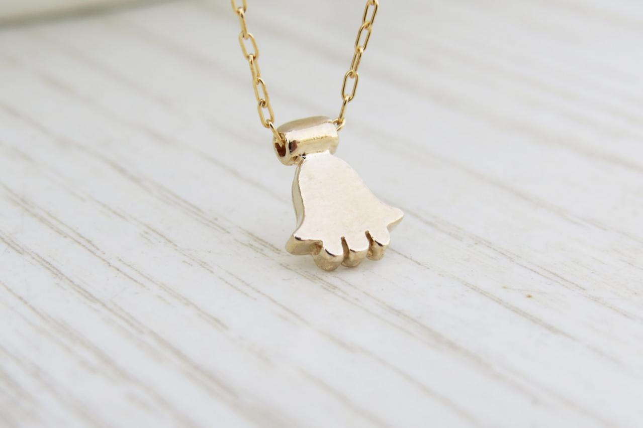 Gold hambone necklace clearance