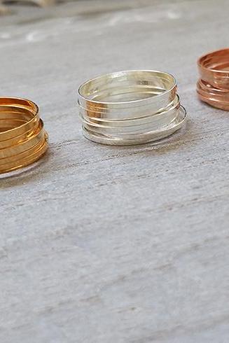 Stacking Rings, Gold ring, Thin midi rings, Set of 24 stack knuckle rings, 3 sets of 8 stacking ring, Silver ring, Rose gold ring, Gifts