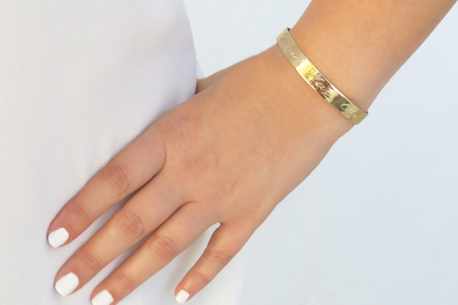 Goldfilled Personalized Bracelet Gold Bangle Bracelet Custom Bracelet