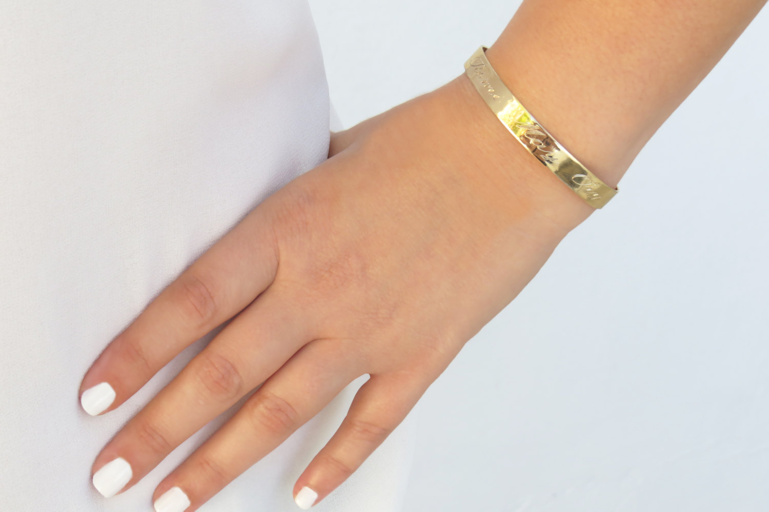 Goldfilled Personalized Bracelet, Gold Bangle Bracelet, Custom Bracelet